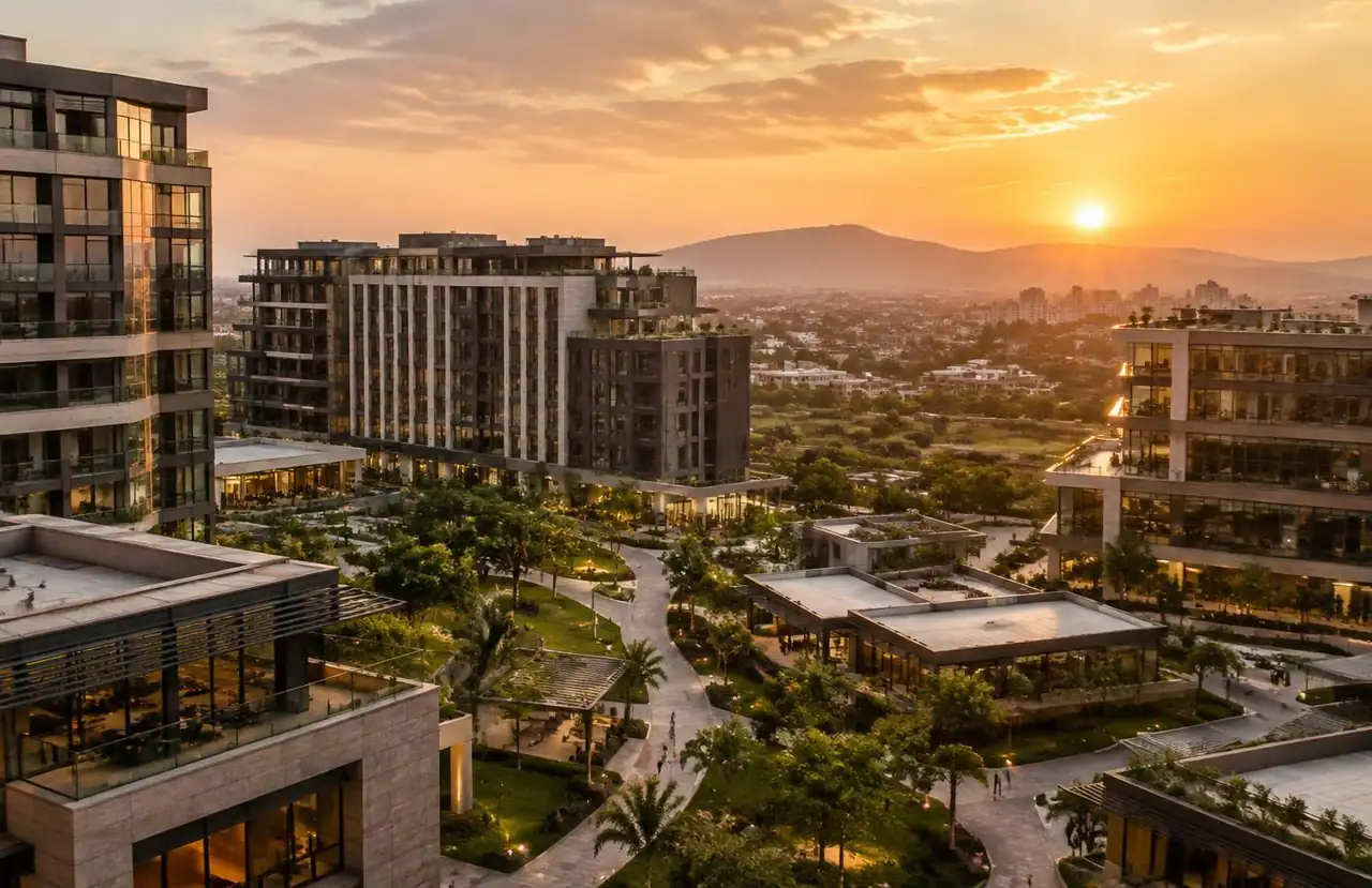 Transport infrastructure serving an African city